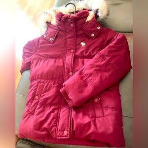Girls Burgundy Puffer/Parka